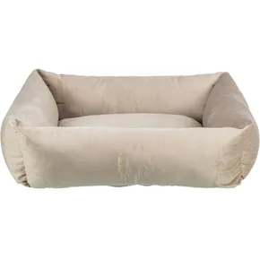 Weihnachtliches Samtsofa LIVIA, bestickt, beige, 60 x 50 cm